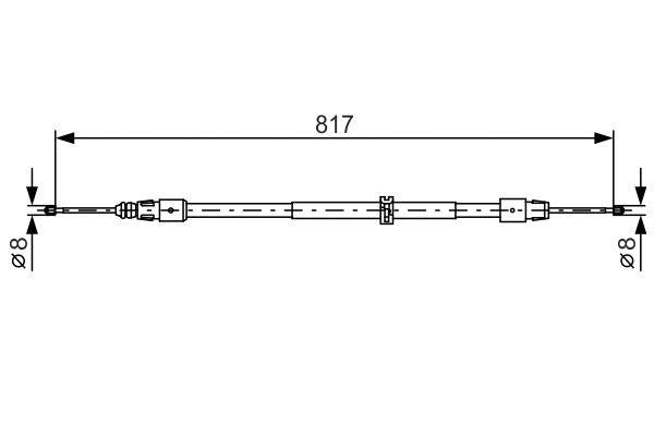 Bosch 1987482024 El Brake Cable Rear W164 X164 06>12