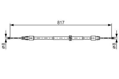 Bosch 1987482024 El Brake Cable Rear W164 X164 06>12 — Brake Cables & Hardware
