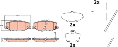 TRW GDB2455 Brake Pad Front Jimny Gasoline 18 — Brake Pads