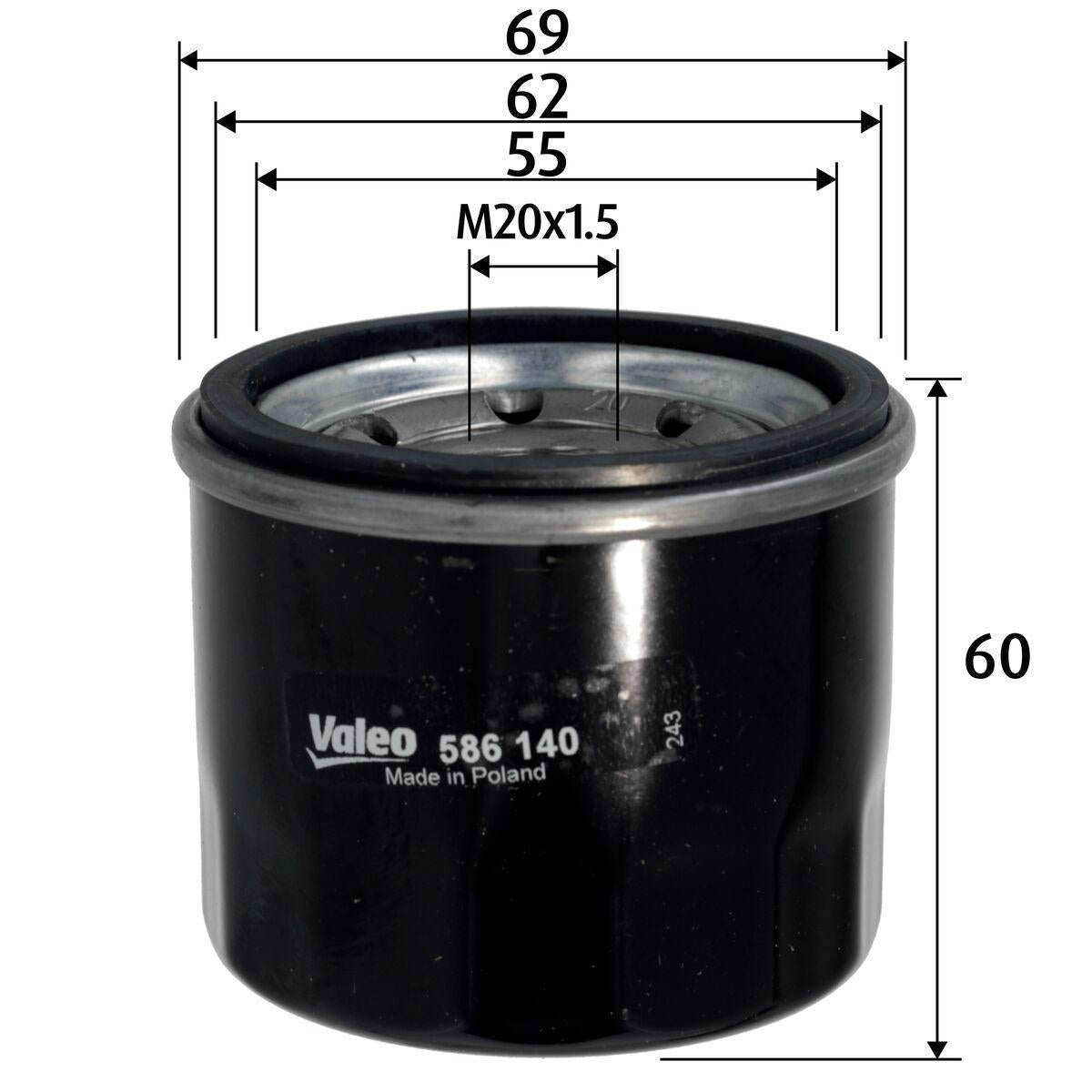 Valeo 586140 Oil Filter Mitsubishi — Oil Filters