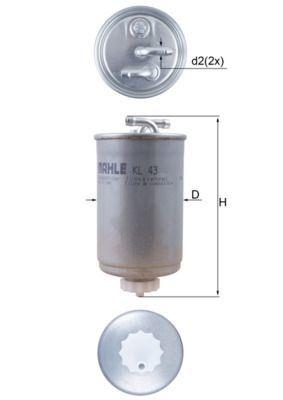 MAHLE KL43 Fuel Filter - Golf II, Jetta II, and Polo — Fuel Delivery