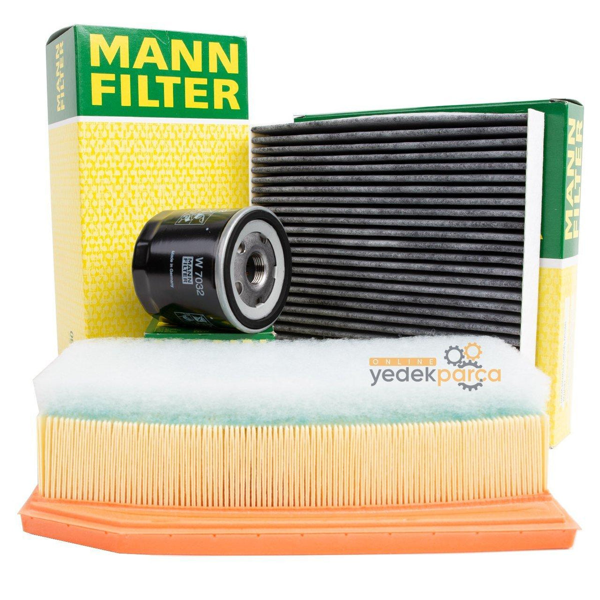 Mann Dacia Logan MCV 2013-2013 1.5 dCi Oil Maintenance Filter Set for Diesel Cars — Maintenance & Service Kits