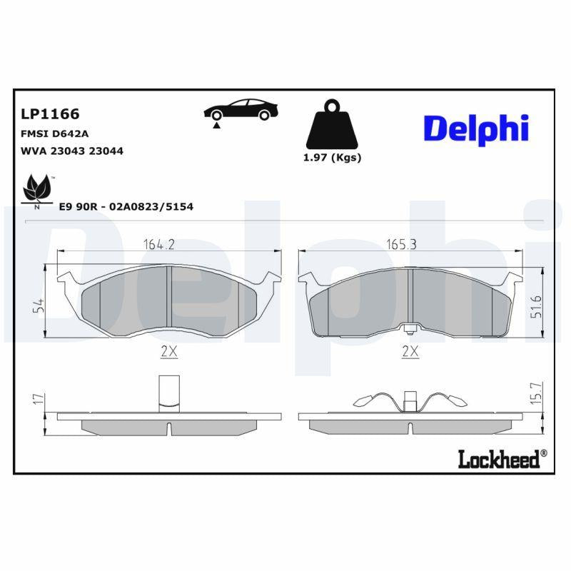 Delphi LP1166 Brake Pad — Brake Pads
