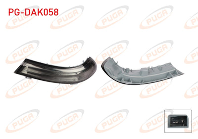 PUGA PG-DAK058 Dikiz Mirror Turn Signal Smoke Right Golf V-VI-Jetta Passat — Tail, Signal & Reflectors