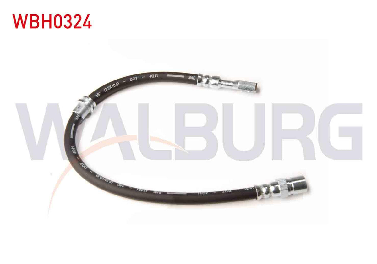WALBURG WBH0324 Brake Hose Front Left-Right 370mm Opel Vectra B 1995-2003 — Brake Hydraulics