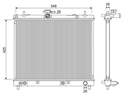 VALEO Radiator 06-Terios 1.5Vvti - Durable Aluminum Construction — Radiators & Fans