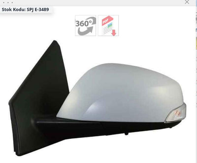 Spj E-3489 Outer Rear View Mirror Megane Fluence Electric Folding Mirror 09 /14 Primed with Turn Signal Sensor Left