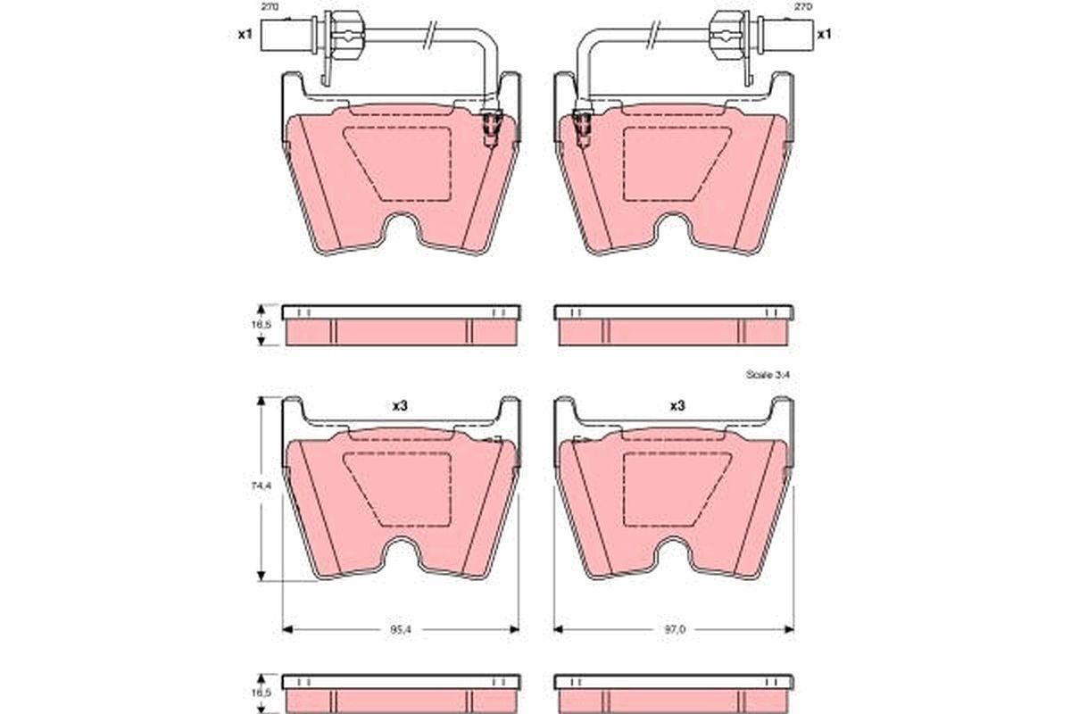 TRW GDB1507 Brake Pad Front Phaeton A4 Cabriolet Rs4 Quattro R8 4,2 Quattro Gallardo — Brake Pads
