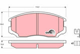 TRW Brake Pads - Front for Colt III, IV, V