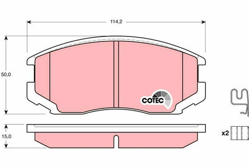 trw brake pads front colt iii iv v, technical specifications of trw brake pads TRW Brake Pads - Front for Colt III, IV, V | Universal Fit TRW Brake Pads Front Colt III IV V trw, brake-pads, front-brake-pads, colt-iii, colt-iv, colt-v, vehicle-parts, auto-accessories, mechanic-tools, ai-generated