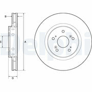DELPHI BG4808C Front Brake Disc for Honda CRV, Close up of DELPHI Front Brake Disc ventilated design, Technical Specifications of DELPHI BG4808C Brake Disc DELPHI BG4808C Front Brake Disc - Premium Ventilated Design for Honda CRV 2012 | 12.4 in DELPHI Front Brake Disc for Honda CRV 2012 front-brake-disc, delphi, honda-crv, brakes, car-parts, automotive, ventilated-discs, car-owners, mechanics, ai-generated