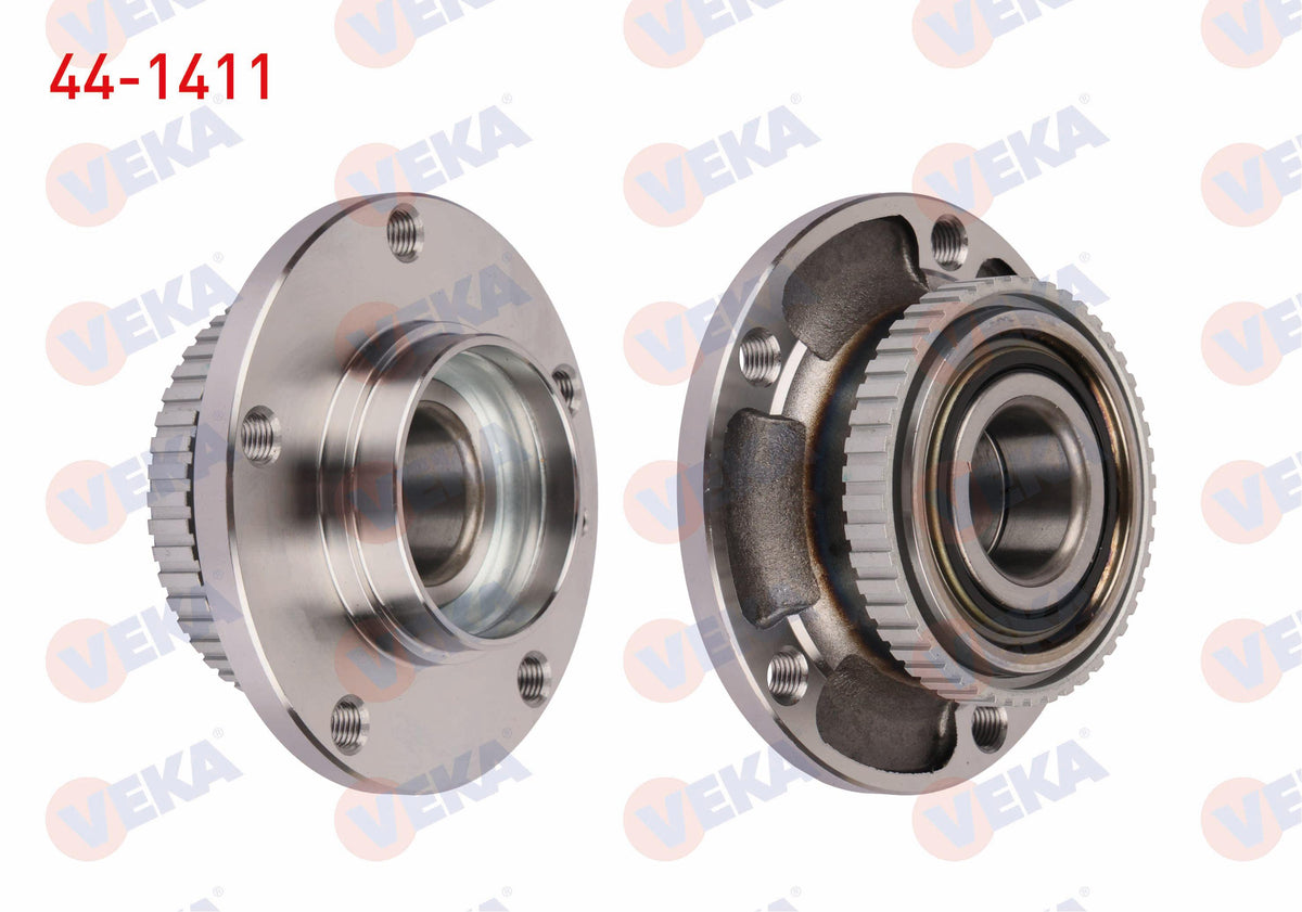 Veka 44-1411 Wheel Hub Left-Right Front with Bearing BMW 5 Series (E34) 520 i 5 Lug with ABS 48 Outer 1987-1 — Hub Assemblies