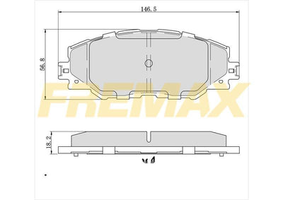 Fremax FBP-1568 Front Brake Pad (Corbon Formula) Toyota Rav4 2006 > 2012 / / Toyota Auris 1 — Brake Pads