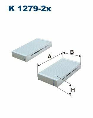 FILTRON Pollen Filter K1279-2X - Particulate Filter for 99-Hr-V 1.6 16V Vehicles — Air & Cabin Filters