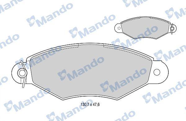 Mando MBF015129 Brake Pad Front 98-Kangoo-Kubistar — Brake Pads
