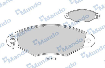 Mando MBF015129 Brake Pad Front 98-Kangoo-Kubistar — Brake Pads