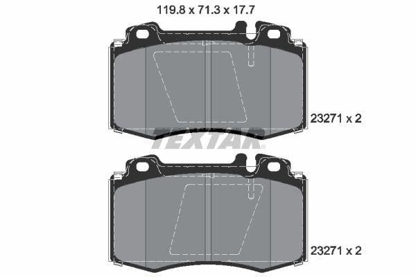 TEXTAR 2327102 Brake Pads for Disc Brakes — Brake Rotors & Drums