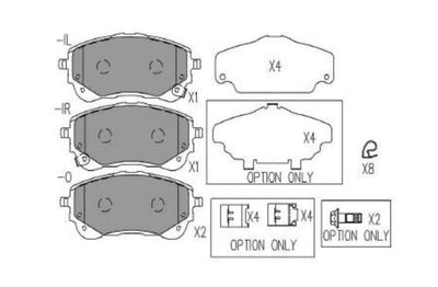MGA 55728 Front Brake Pad Set Toyota Corolla 2019 1.6 VVTI 1.8 Hybrid — Brake Pads