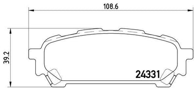 Brembo P78014 Brake Pad Brake Rear-(Subaru Impreza 00 / 07 / Forester 03 / 08) — Brake Pads