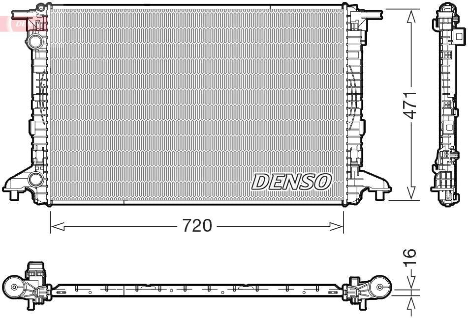 Denso DRM02049 Su Radiator (Audi A4 16-A5 17-A6 19 -) — Radiators & Fans