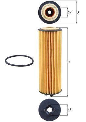 MAHLE OX1155D Oil Filter - Compatible with Aveo 11-1.3 Diesel — Oil Filters