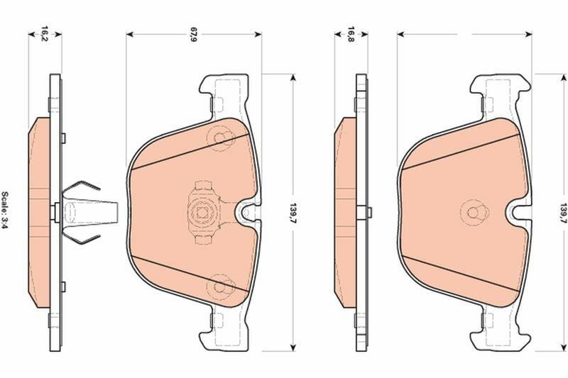 TRW GDB1892 Brake Pads - Rear for BMW X5 (E70-F15-F85) & X6 (E71-E72-F16-F86)