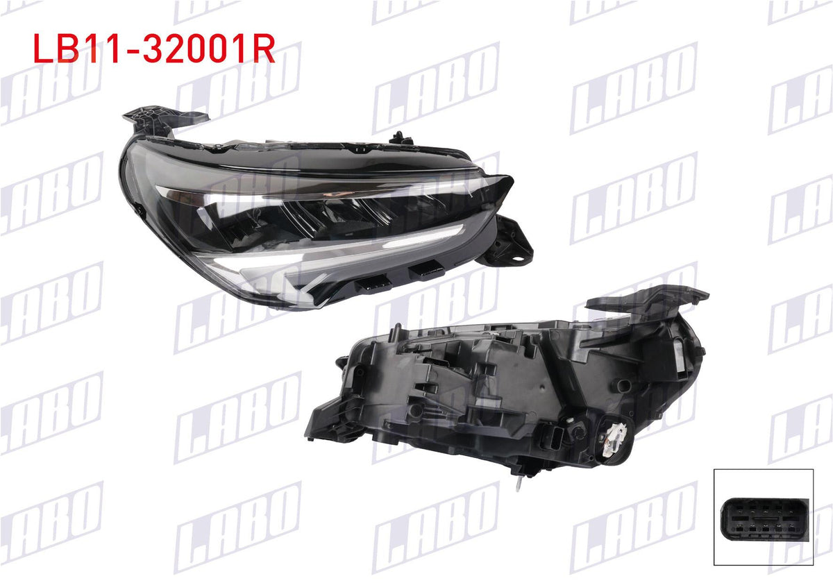 LABO LB11-32001R Headlight Right LED Opel Corsa F 2019 — Headlights