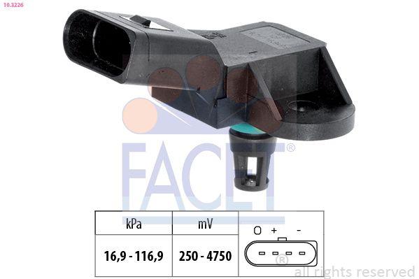 Facet 10.3226 Map Pressure Sensor Passat 97 05 A4 95 01 A6 98 05 Superb 02 08 — Vehicle Sensors & Switches