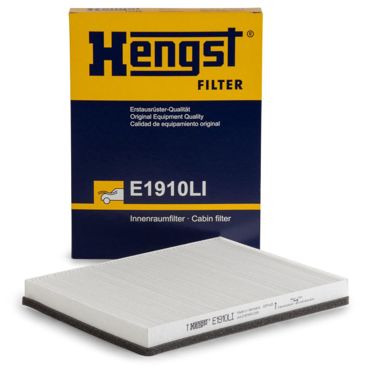 Hengst E1910LI Cabin Air Filter VW T5 T6 Amarok Touareg Q7 Cayenne — Air & Cabin Filters