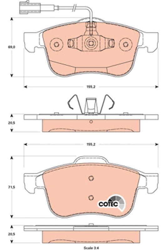 TRW GDB1880 Front Brake Pad Alfa Romeo Giulietta 1.4 Tb 163 1.4 Tb 170 2.0 Jtdm 140 2.0 Jtdm 163 2.0 Jtdm 170 10 — Brake Pads