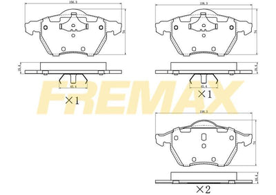 Fremax FBP-0869 Front Brake Pad (Corbon Formula) Volvo C70-S70 1991 > — Brake Pads