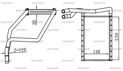 MAHER 19071 Radiator Heater Custom 12= Brazing — Radiators & Fans