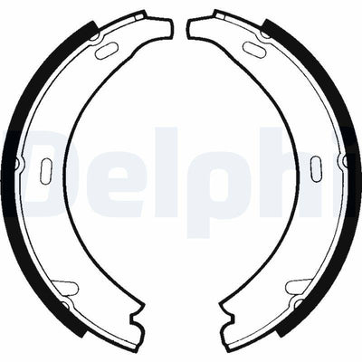 Delphi LS1371 Parking Brake Shoe Mercedes W124/W168/W201/W202/W210 — Brake Cables & Hardware