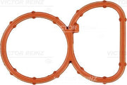 victor reinz emissions manifold gasket for bmw n47, close-up view of victor reinz gasket in red VİCTOR REİNZ Emissions Manifold Gasket - Durable FPM Material for BMW N47 | Red Victor Reinz Emissions Manifold Gasket for BMW N47 bmw-gasket, victor-reinz, car-maintenance, engine-parts, fpm-gasket, emissions-manifold, red-gasket, mechanic-tools, car-owners, ai-generated