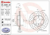 BREMBO Disc Brake Set 09.5390.3X - Drilled and Ventilated for BMW E36-E46 — Brake Rotors & Drums