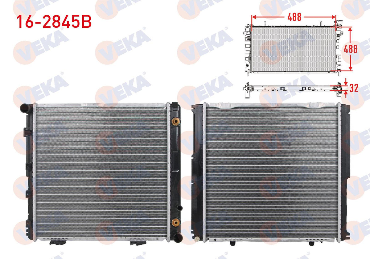 Veka 16-2845B Su Radiator Brazing Mercedes E Series (W124) E 200 A-T Ac + 1993-1995 — Radiators & Fans