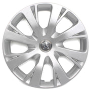 peugeot 208 wheel cover 15 inch original, close-up of peugeot 208 wheel cover, installed peugeot 208 15 inch wheel cover Peugeot Peugeot 208 Wheel Cover 15 Inch - Original Part for 2012-2020 Model | Single Unit Peugeot 208 Wheel Cover 15 Inch - Original Part peugeot-208, wheel-cover, 15-inch, original-parts, automotive-accessories, car-maintenance, vehicle-customization, car-owners, ai-generated, car-exterior