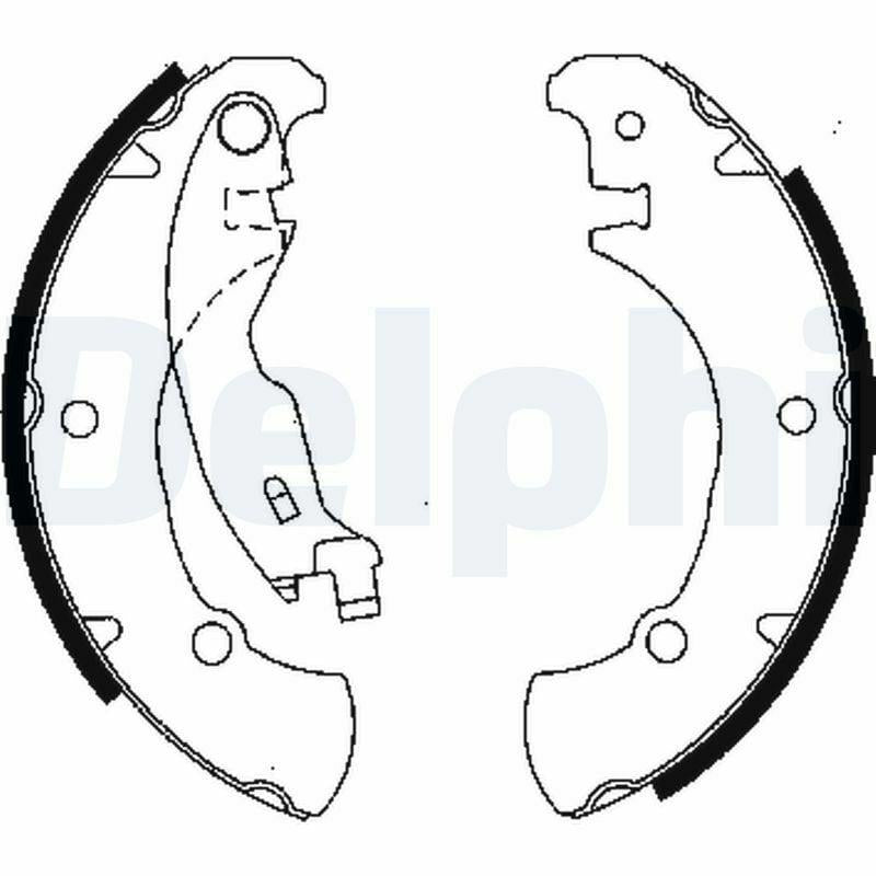 delphi ls1840 brake lining front view, delphi ls1840 brake lining side view, delphi ls1840 brake lining specifications DELPHI LS1840 Brake Lining - Quality Replacement for 1.4 to 1.9 L Cars | 203 mm Diameter DELPHI LS1840 Brake Lining - Quality Replacement for Cars delphi, brake-lining, brake-pads, car-replacement-parts, car-maintenance, mechanics, vehicle-safety, braking-system, car-owners, ai-generated