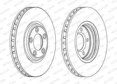 FERODO Front Brake Disc - Durable Ventilated Design for Jaguar S-Type Owners — Brake Rotors & Drums