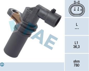 FAE 1247679 Crankshaft Speed Sensor 1.3 Diz.Ast.H-Cor.D