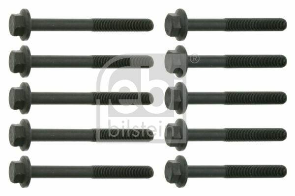 febi cylinder head bolt set for 1.6 16V engines, technical specifications of febi cylinder head bolts FEBI Cylinder Head Bolt Set - M10 x 1.25 for 1.6 16V Engines | 10 Bolts FEBI Cylinder Head Bolt Set for 1.6 16V Engines febi, cylinder-head-bolts, 1-6-16v, automotive-parts, engine-performance, car-mechanics, automotive-enthusiasts, engine-repair, high-quality-bolts, ai-generated
