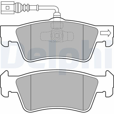 Delphi LP2086 Brake Pads - Rear Pads for Multivan T5