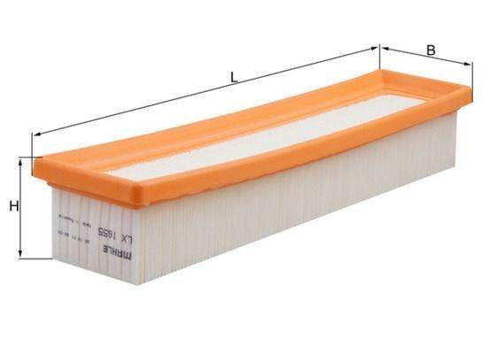 MAHLE Air Filter - LX1655 for Modus Clo. III 1.2 16V — Air & Cabin Filters