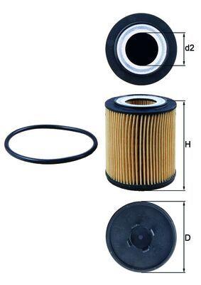 Mahle OX182D Oil Filter Astra Classic 99 > 02 G Vectra B C Omega B Zafira A 1.8 16V 2.5 V6 3.0 V6 X18xe Z18xe