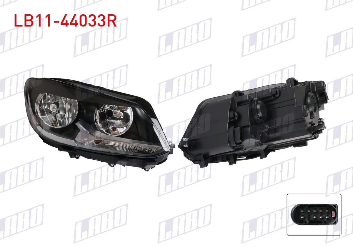 LABO LB11-44033R Headlight Right Volkswagen Caddy 2010-2015 Comfortline