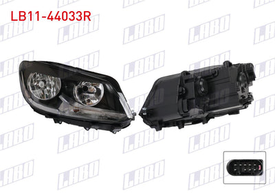 LABO LB11-44033R Headlight Right Volkswagen Caddy 2010-2015 Comfortline — Headlights