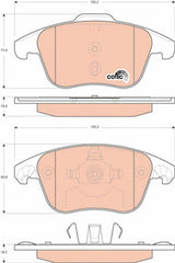 TRW GDB1691 Brake Pads for Peugeot 207, 207 SW, 208 I - Quality Set