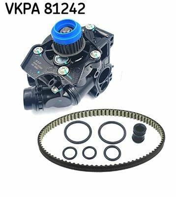 SKF VKPA81242 Water Pump Kit - Complete Plastic Housing with Belt for VW Passat, Audi A3/A4/A5 — Water Pump & Thermostat