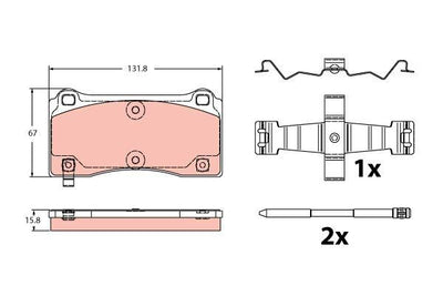 TRW GDB2448 Brake Pad Rear F22-F80-F32-F33 M2-M3-M4 14 — Brake Pads