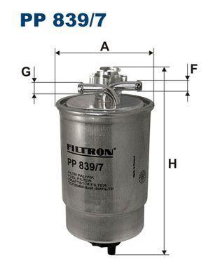 FILTRON PP839-7 Fuel Filter - Compatible with 1999-2001 VW Polo 1.4TDI — Fuel Delivery